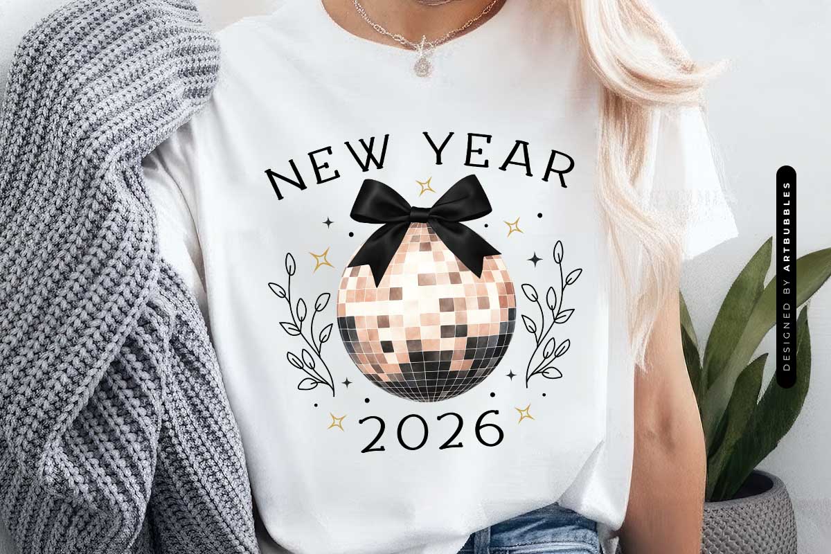 Coquette New Year 2026 Sublimation PNG