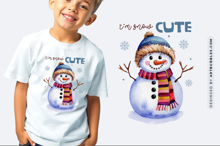 I'm Snow Cute - Kids Winter PNG Sublimation