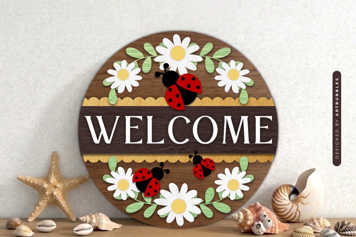 Laser Cut Floral Summer Welcome Sign SVG Image.jpg