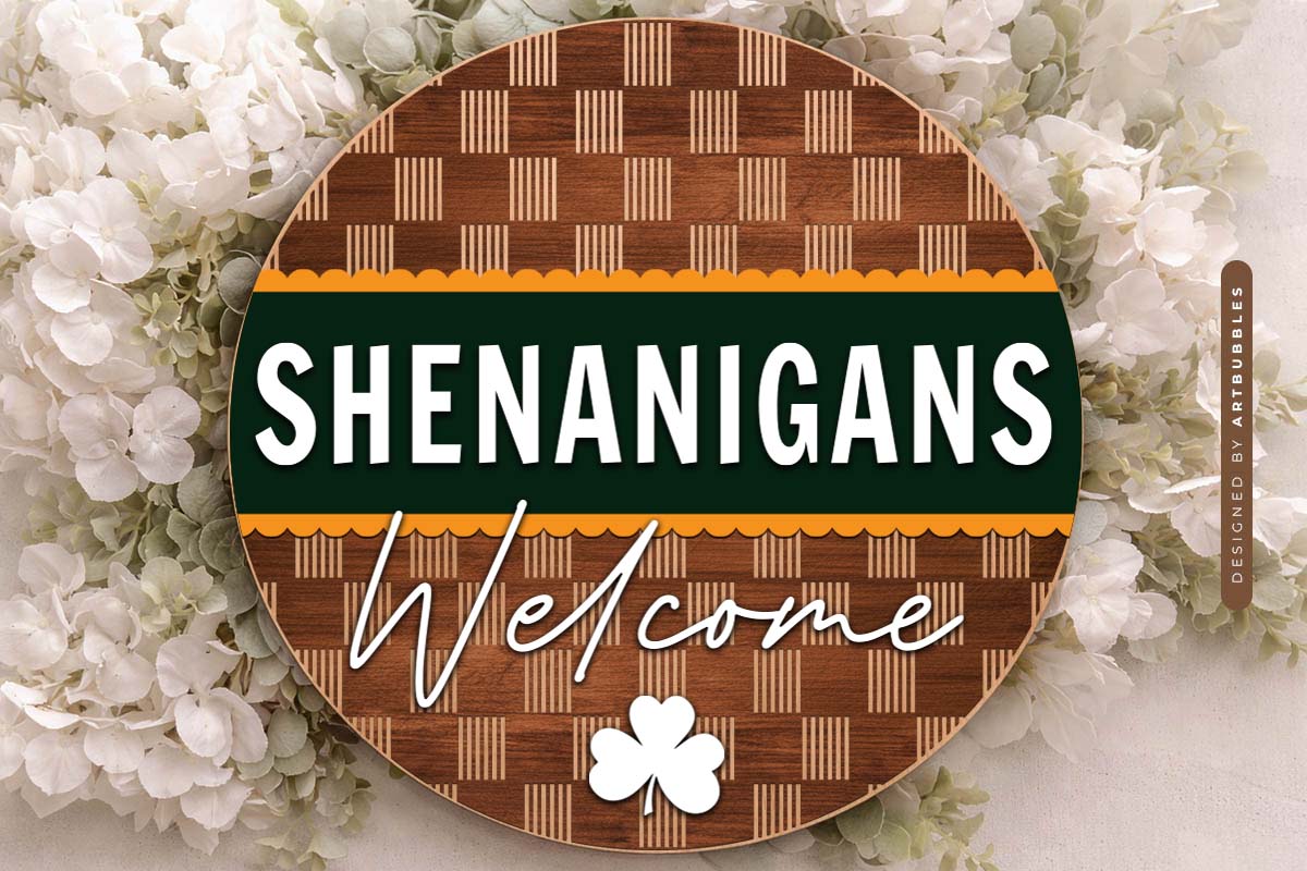 St Patrick's Day Round Door Sign SVG Bundle Image 6.jpg