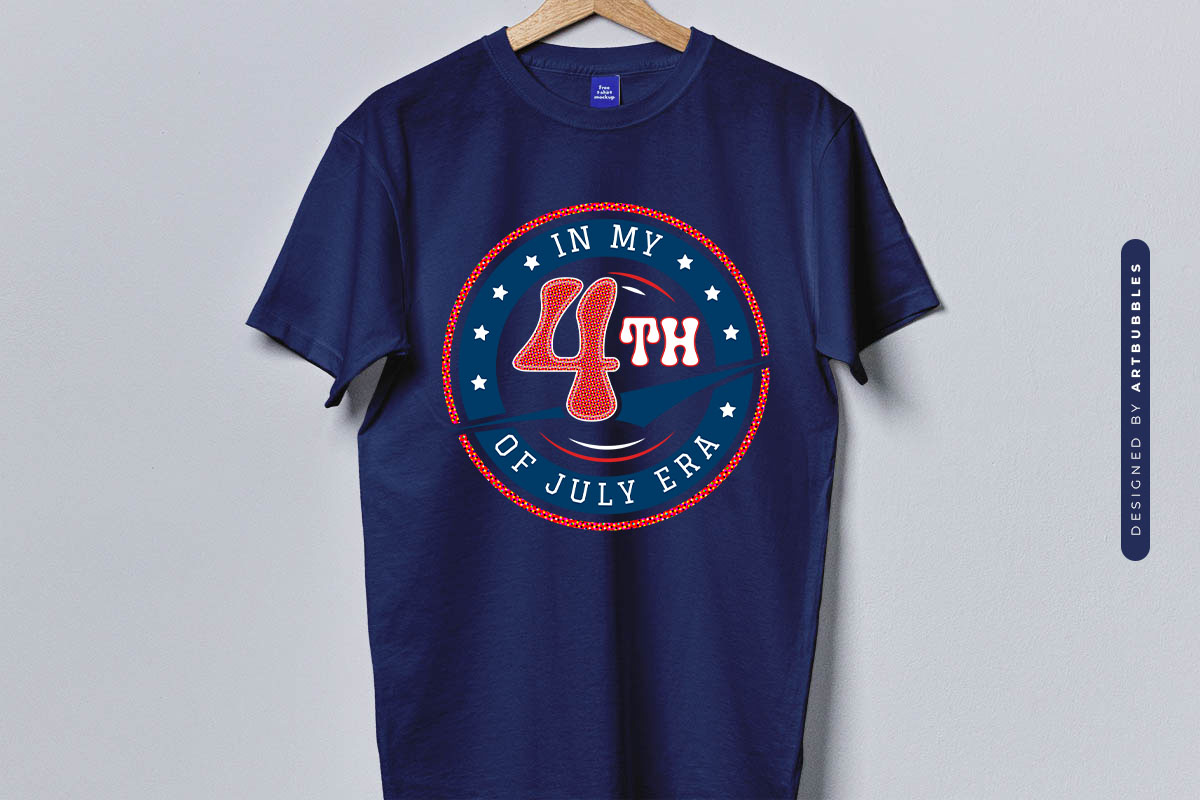 In My 4th of July Era Sublimation Transfer T-shirt Mockup Image.jpg