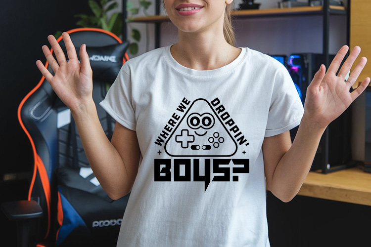Where We Droppin' Boys - Funny Gaming SVG Shirt Mockup Image.jpg