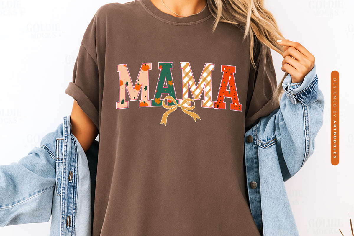 Coquette Mama - Preppy Fall PNG Sublimation Shirt Mockup image.jpg