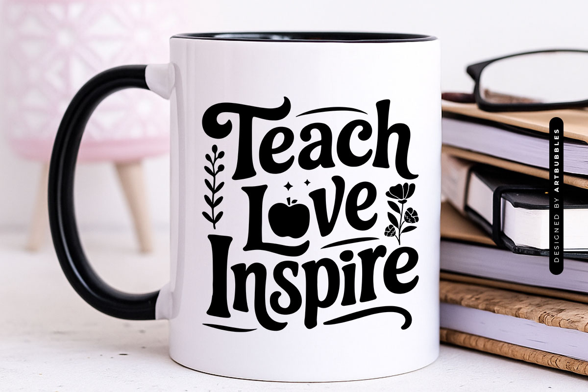 Teach Love Inspire - Floral Teacher Decal SVG Mug Mockup Image.jpg