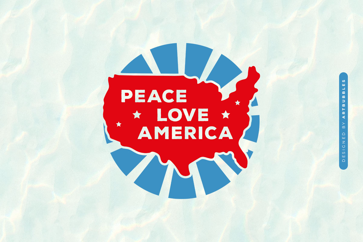 Peace Love America - Fourth of July SVG Image.jpg