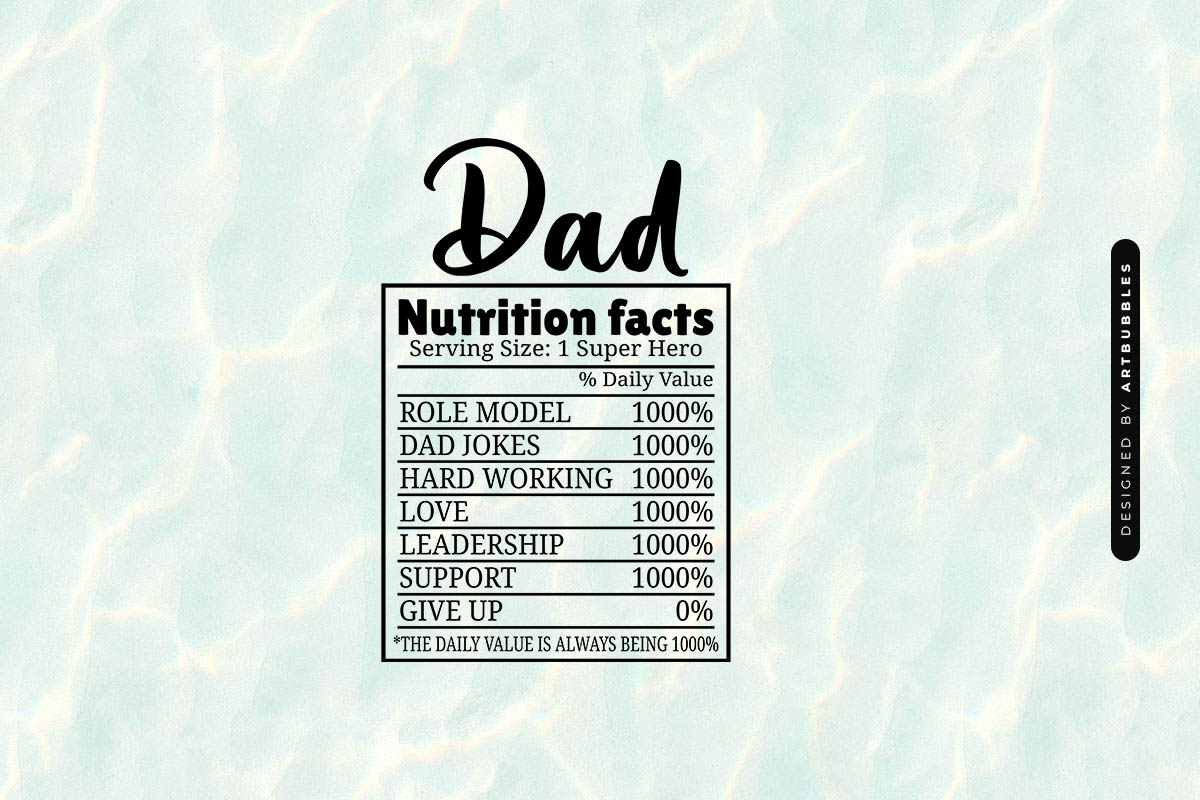 Dad Nutrition Facts, Fathers Day SVG File Image.jpg