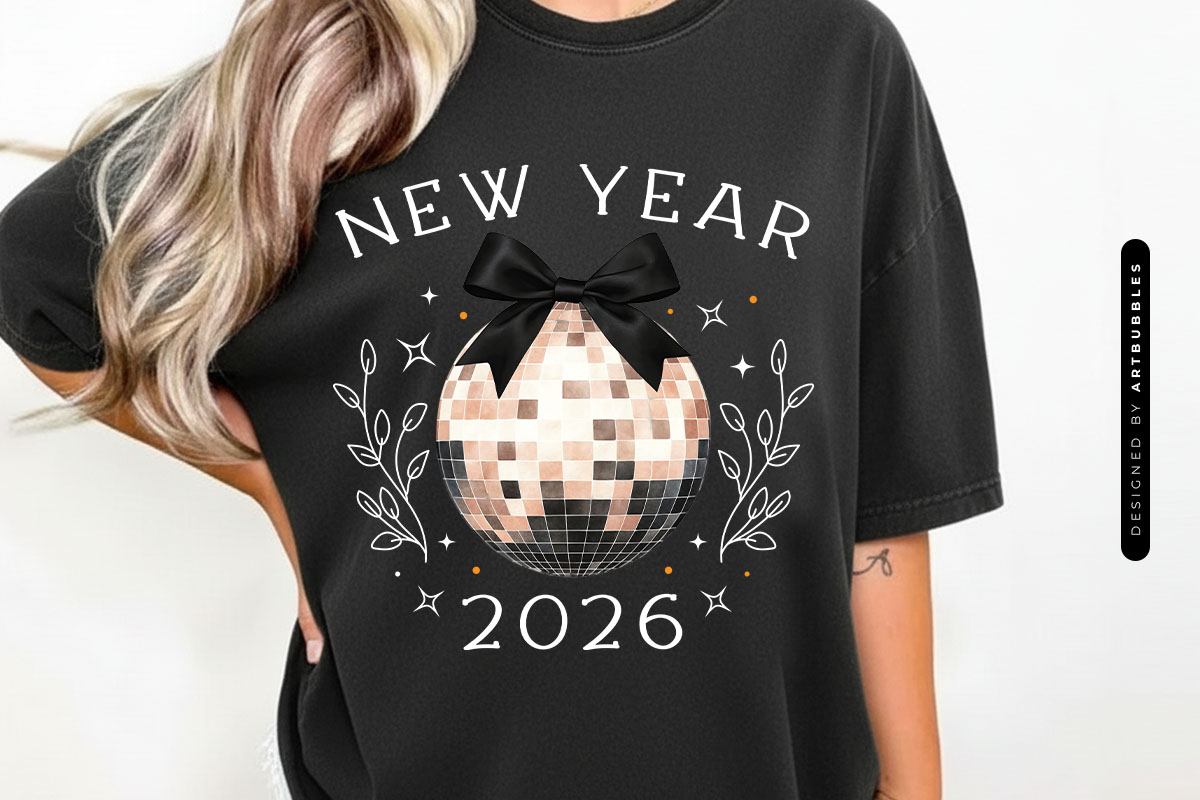 Coquette New Year 2026 Sublimation PNG Shirt Mockup Image.jpg