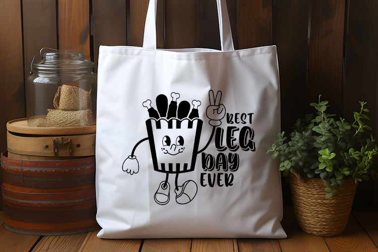 Best Leg Day Ever - Funny Thanksgiving SVG Free Tote Bag Mockup Image.jpg
