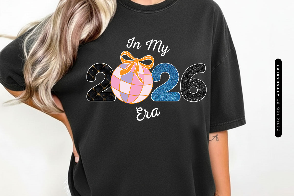 In My 2026 Era - Coquette New Year Sublimation Shirt Mockup Image.jpg