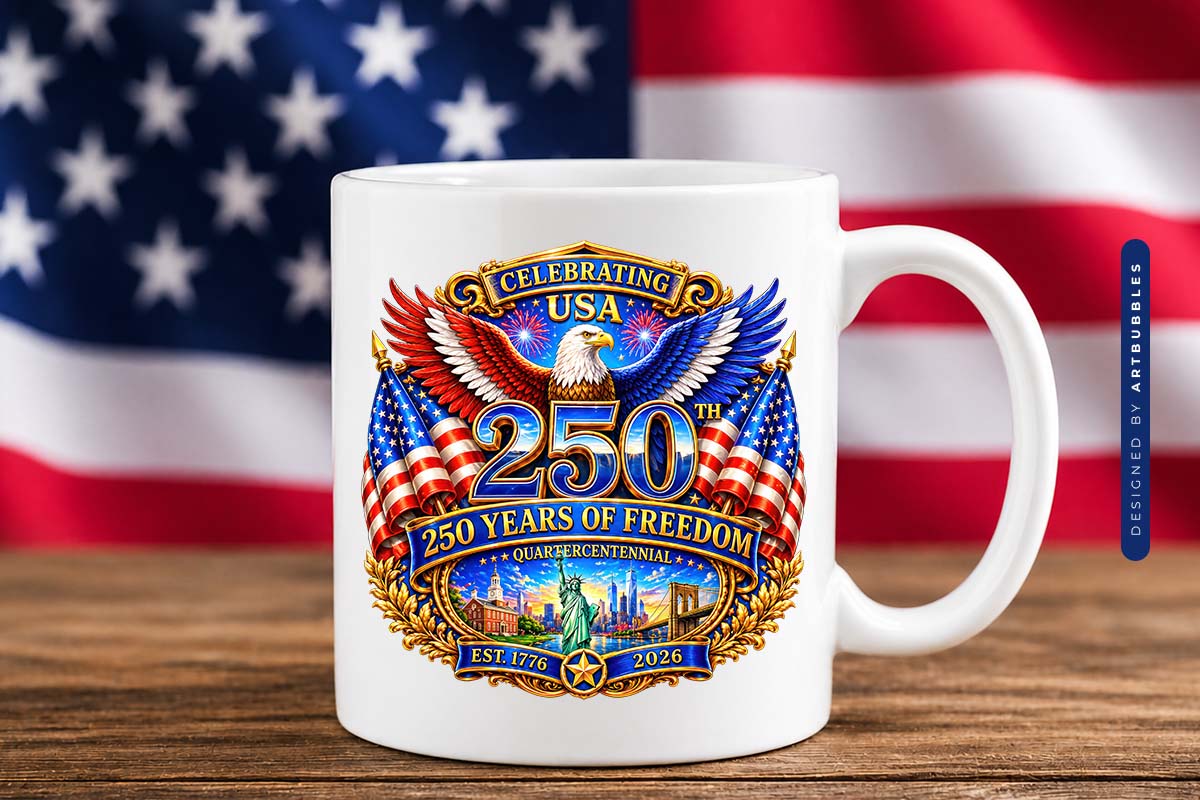 250 Years of Freedom USA Sublimation PNG Mug Mockup Image.jpg