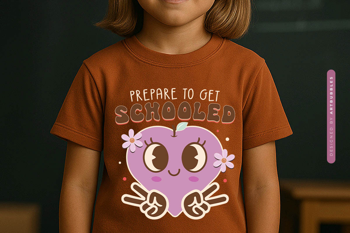 Prepare to Get Schooled - Back To School Retro Sublimation T-shirt Mockup Image.jpg