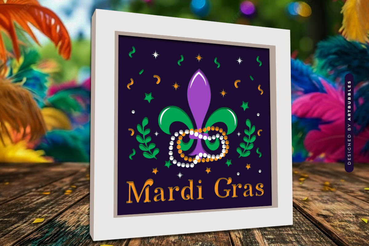 Mardi Gras 3D Shadow Box SVG File Image 3.jpg