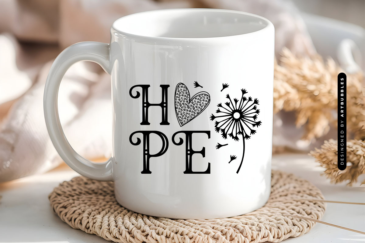 Hope - Dandelion SVG Design for Cricut Mug mockup image.jpg