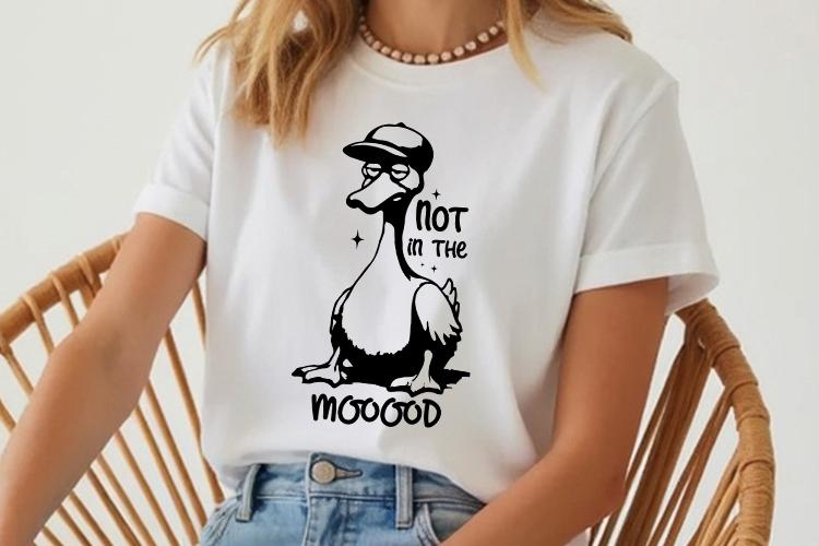Not in the Mooood - Sarcastic Duck SVG Design Tshirt Mockup Image.jpg