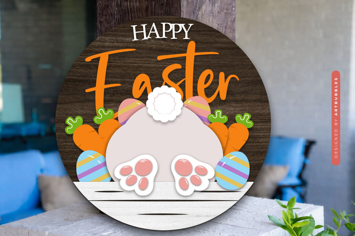 Laser Cut Happy Easter Door Hanger SVG Image 2.jpg