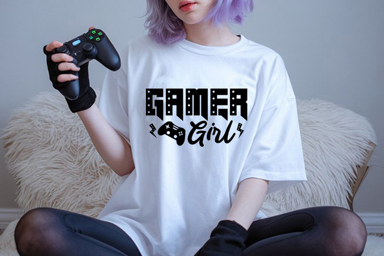 Gamer Girl SVG Design T-shirt Mockup Image.jpg