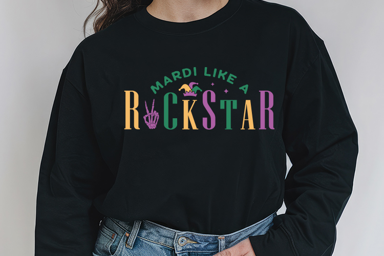 Mardi Like a Rockstar Vector SVG