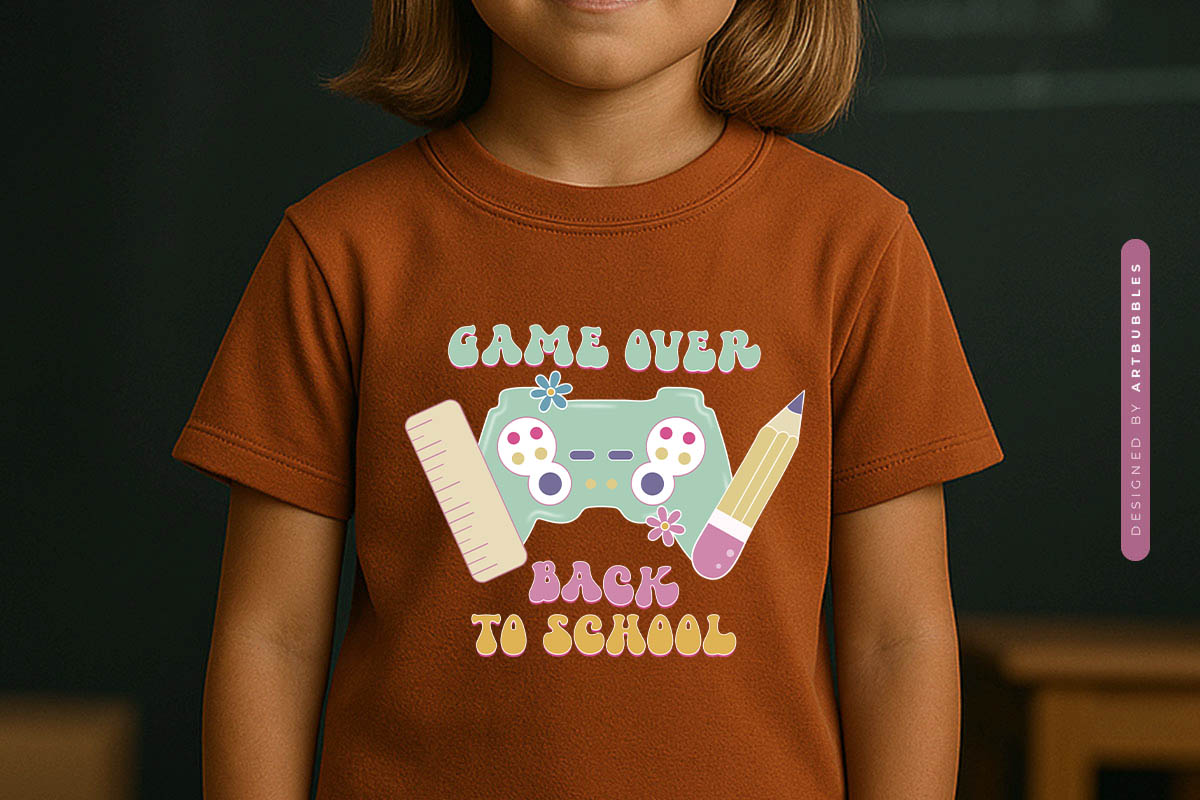 Game Over Back to School Retro Sublimation T-shirt Mockup Image.jpg