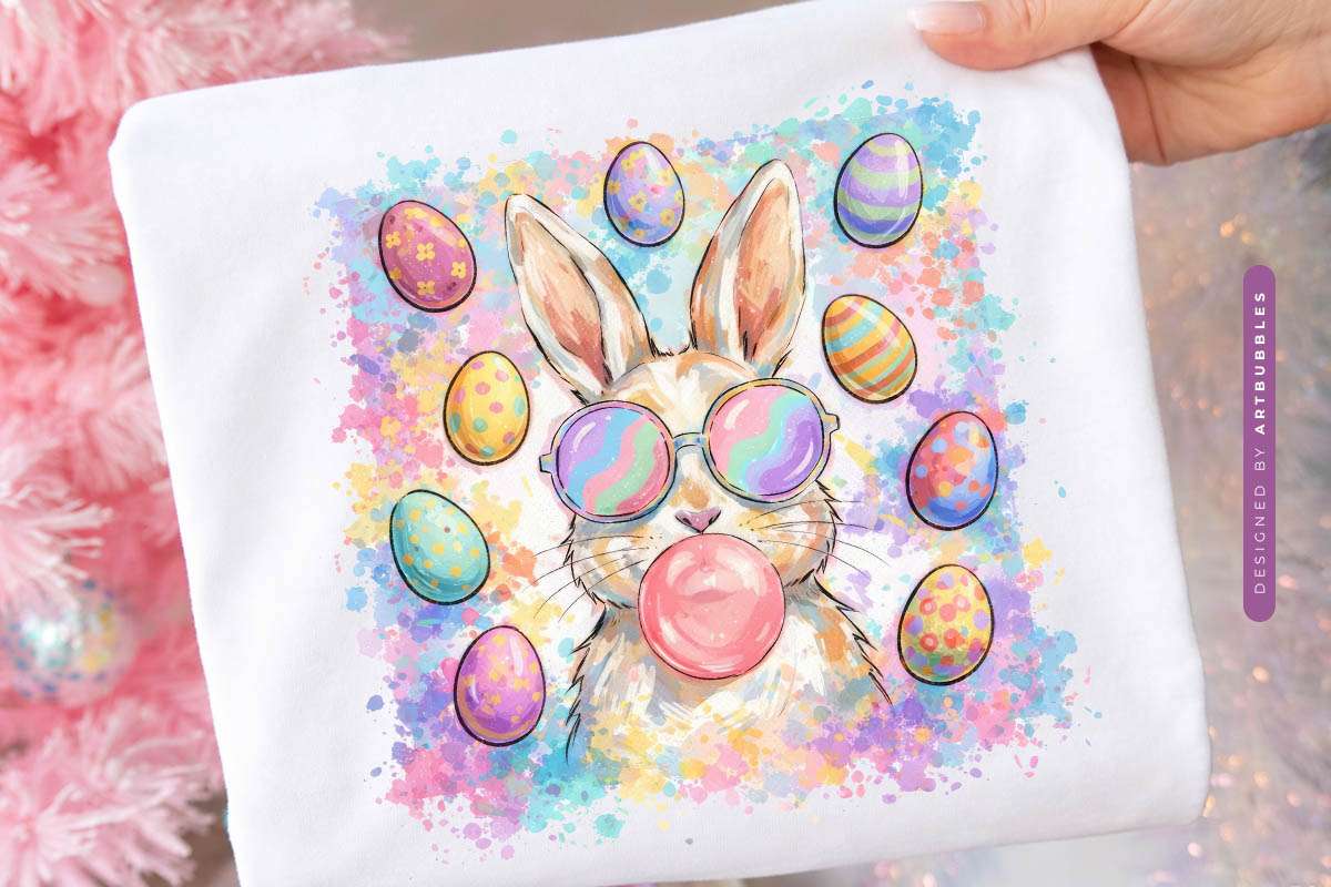Bunny Easter PNG Sublimation Designs Bundle Tote Mockup Image.jpg