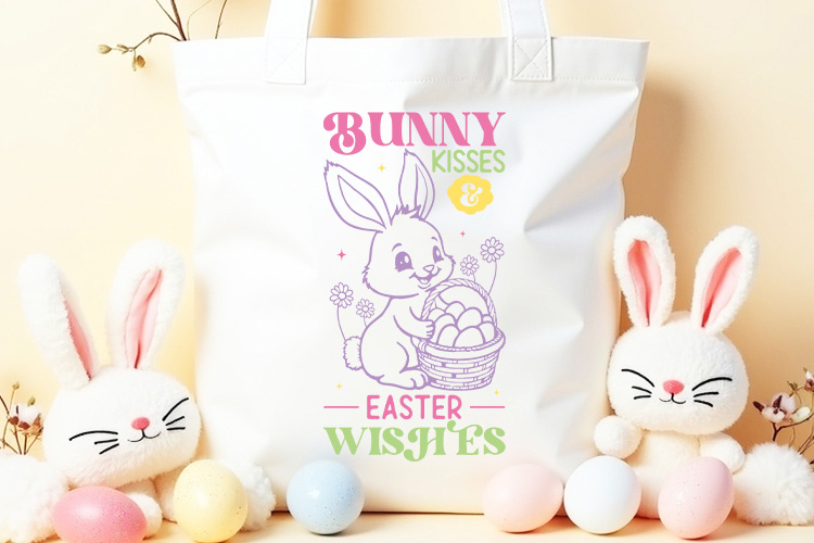 Bunny Kisses & Easter Wishes SVG File Tote Mockup Image.jpg