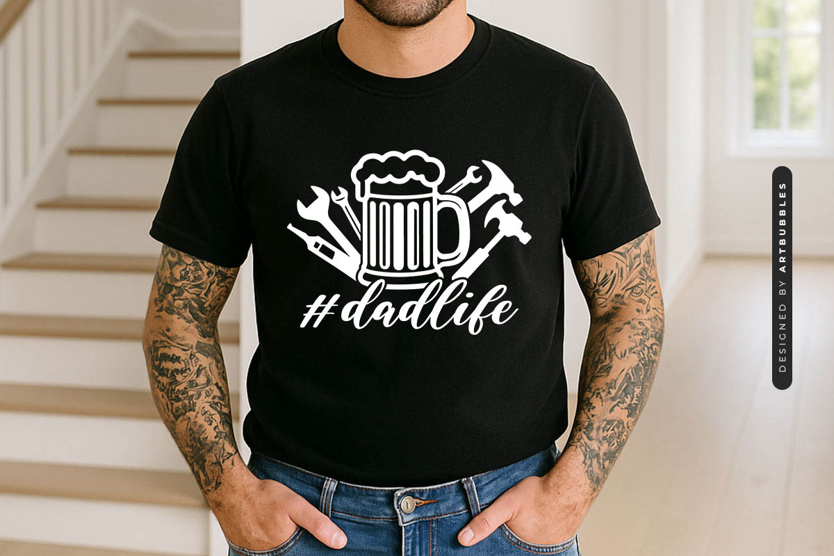 Dad Life - Father's Day SVG Cut File Shirt Mockup Image.jpg