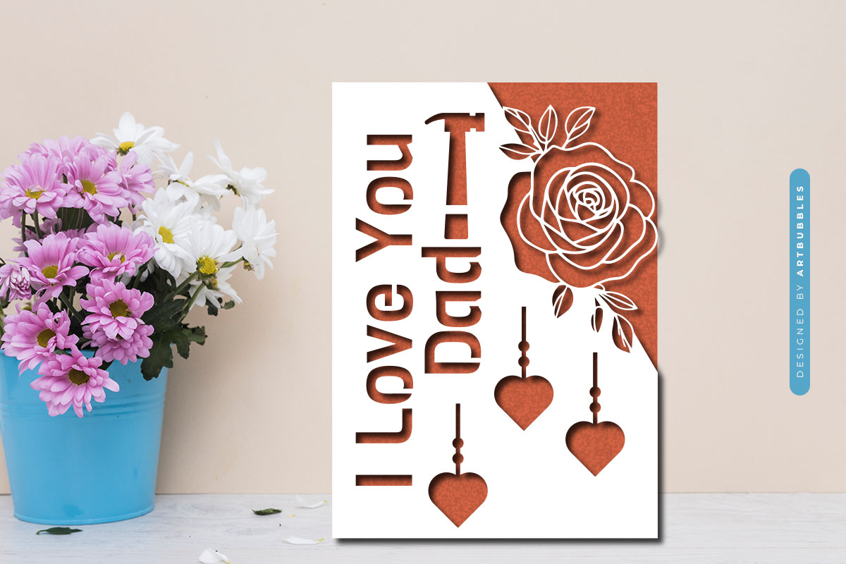 Happy Fathers Day Card Paper Cut SVG Image.jpg