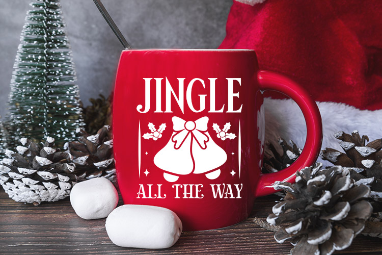 Jingle All the Way - Christmas SVG File Free Mug Mockup Image.jpg
