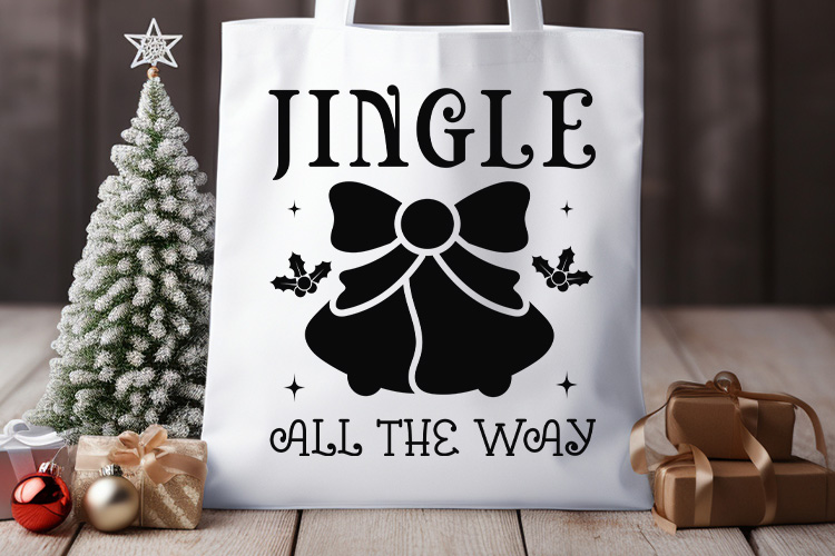 Free SVG Christmas - Jingle All the Way Tote Bag Mockup Image.jpg
