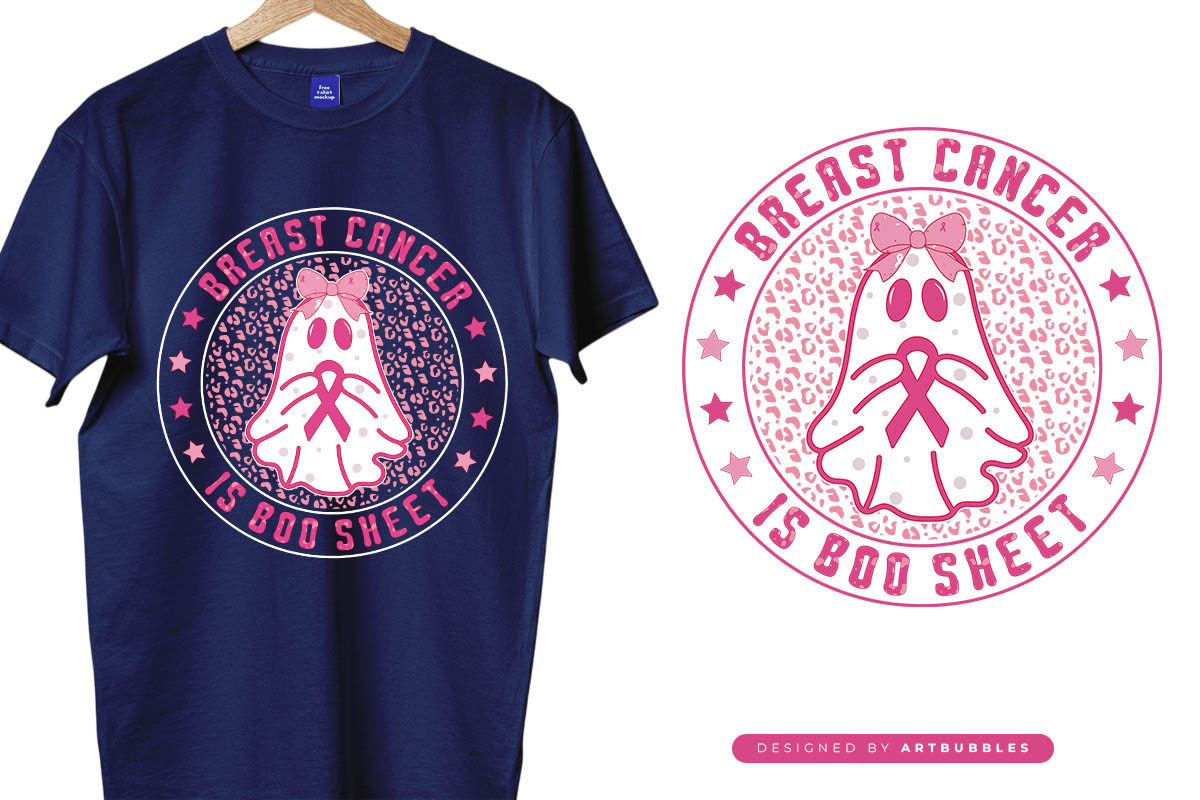 Breast Cancer is Boo Sheet Coquette Sublimation