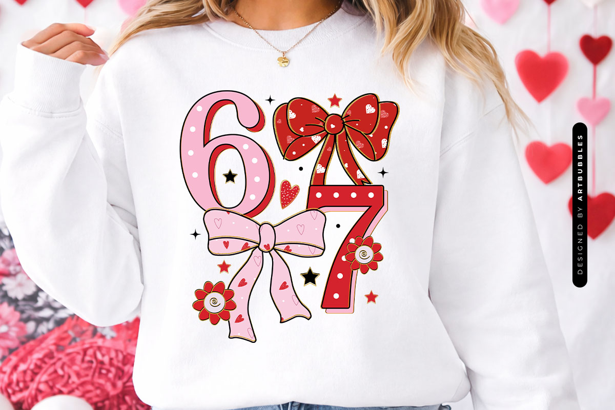 67 Valentine Coquette Bow Sublimation