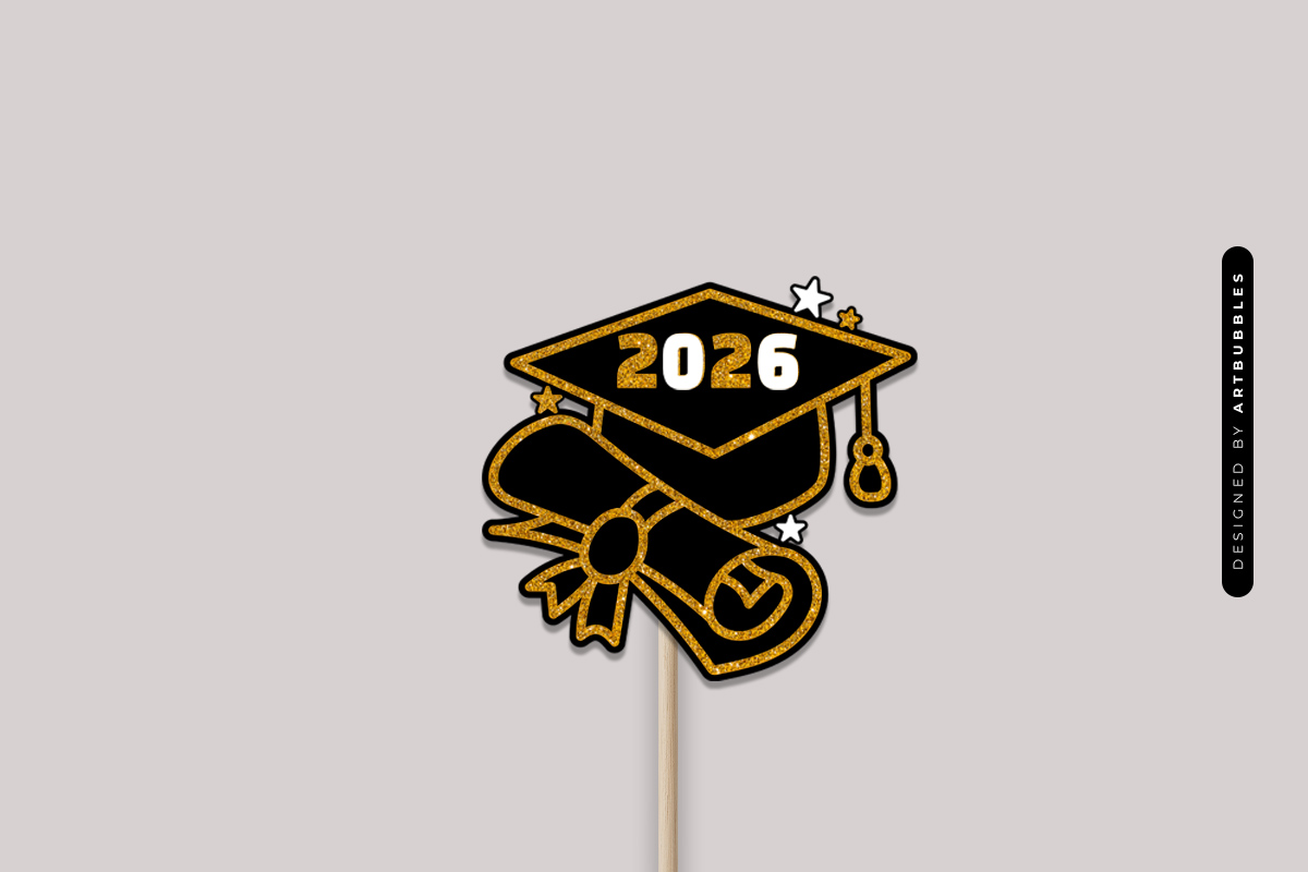 2026 Graduation Cap Grad Cake Topper SVG Image 2.jpg