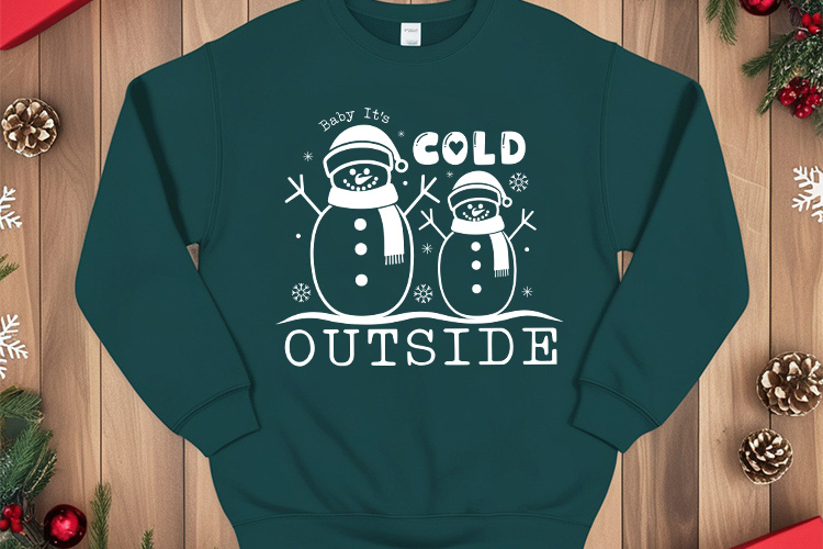Baby It's Cold Outside - Winter SVG Graphic Hoodie Mockup Image.jpg