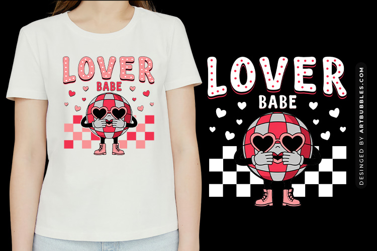 Lover Babe - Playful Retro Valentine's Day Sublimation