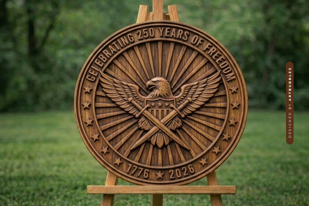 USA 250 Years of Freedom Eagle Sign SVG Image.jpg