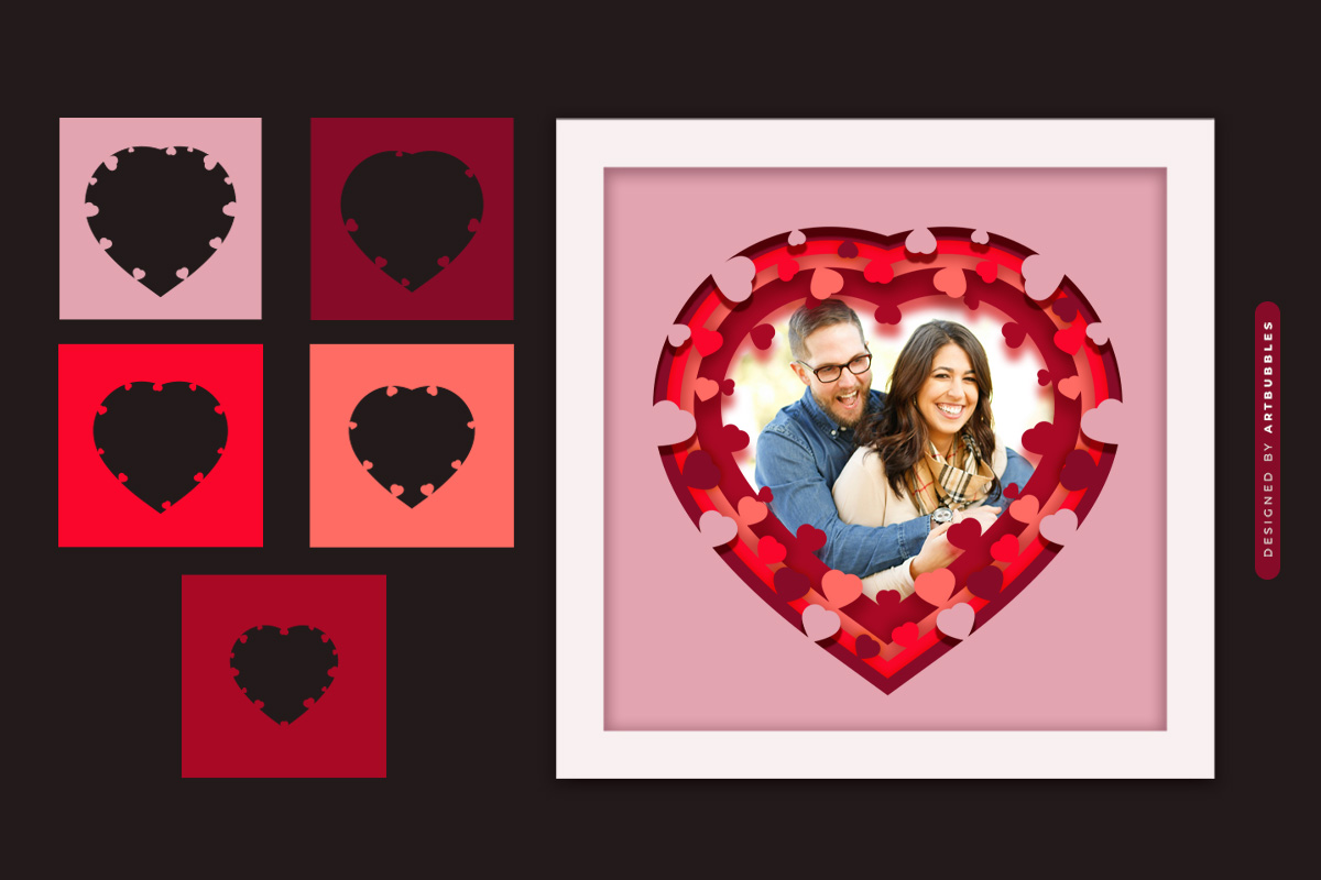 Custom Couple Phot0 3D Heart Shadow Box SVG Image 2.jpg