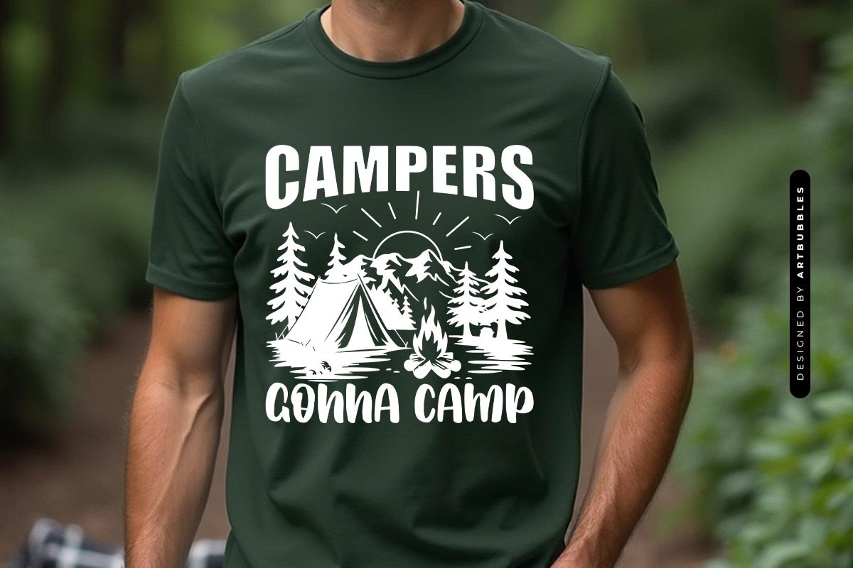 Campers Gonna Camp - Camping Saying SVG T-shirt Mcokup image.jpg