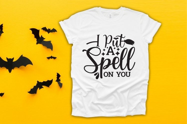 I Put a Spell on You - Halloween SVG Design Shirt Mockup Image.jpg