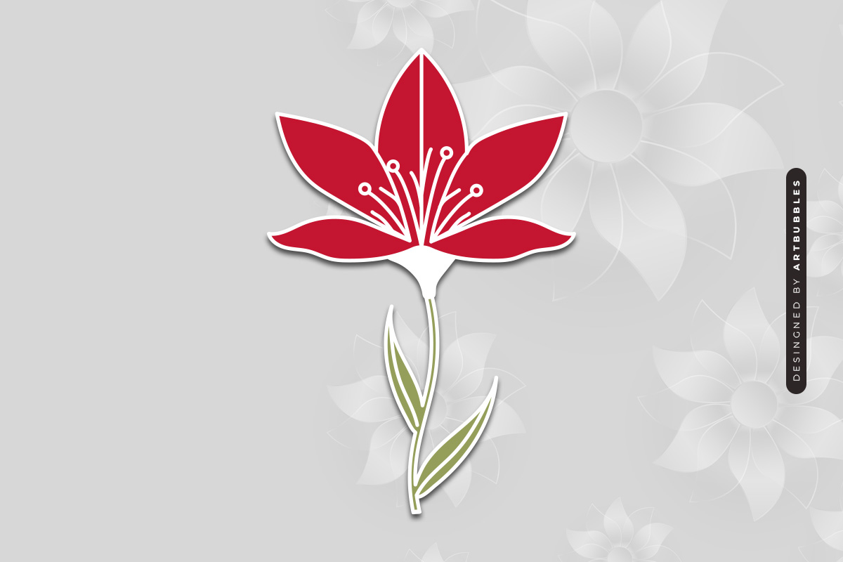 Lily Laser Cut Wild Flower SVG Image 2.jpg