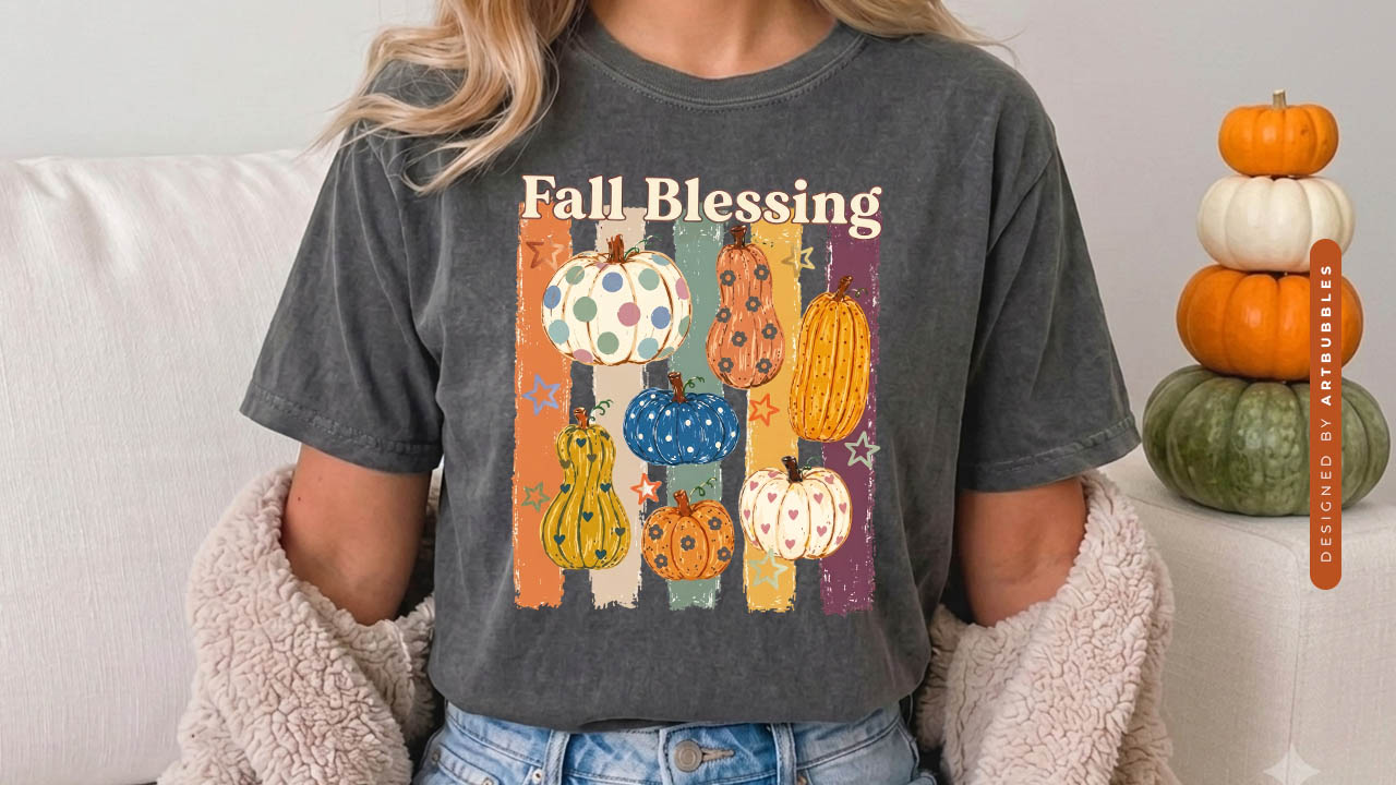 Stripe Fall Blessing Sublimation Print PNG Shirt Mockup Image.jpg