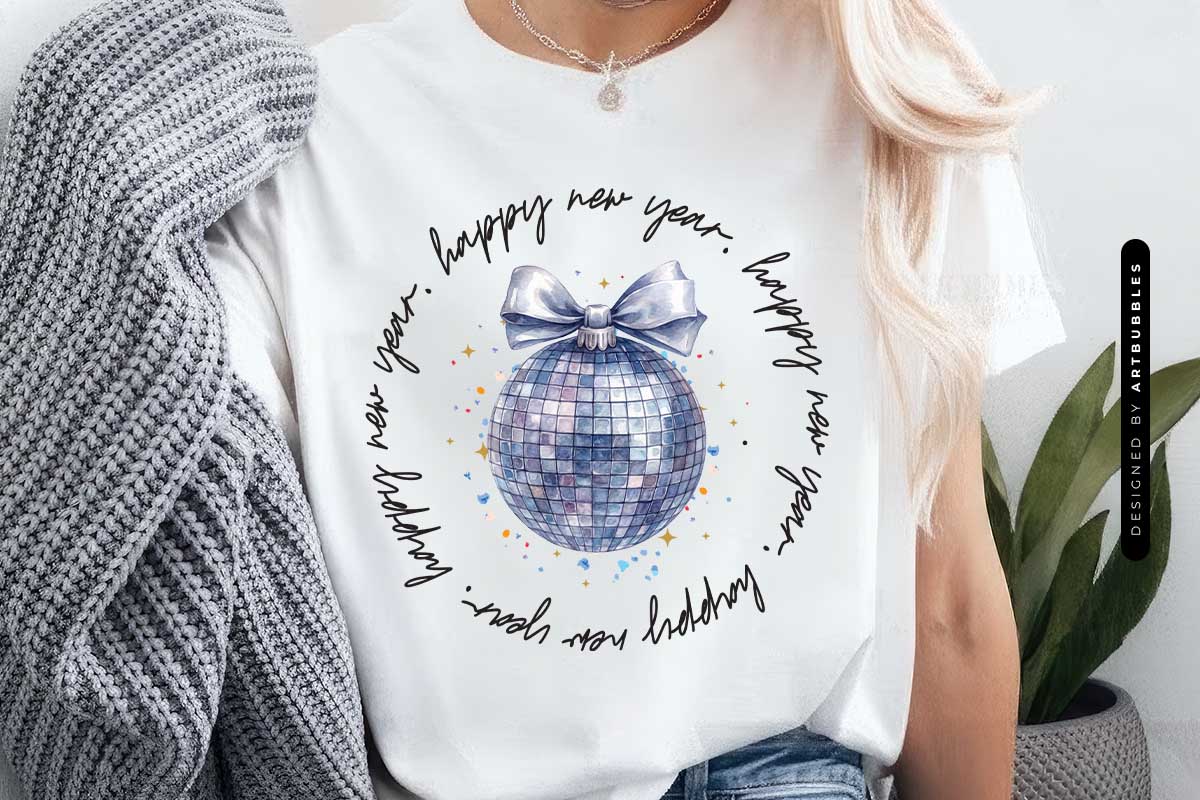 Coquette Happy New Sublimation PNG Tshirt Mockup image.jpg