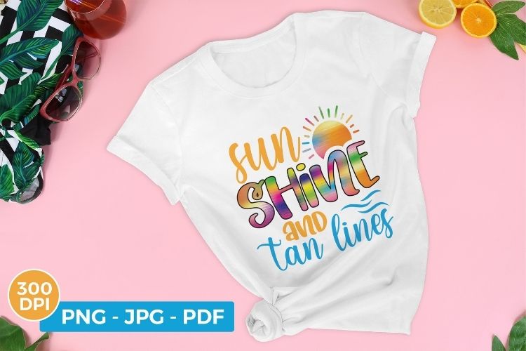 Sun Shine & Tan Lines - Summer PNG Design Image.jpg