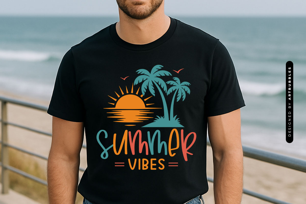 Summer Vibes SVG Vector Tshirt Mockup Image.jpg