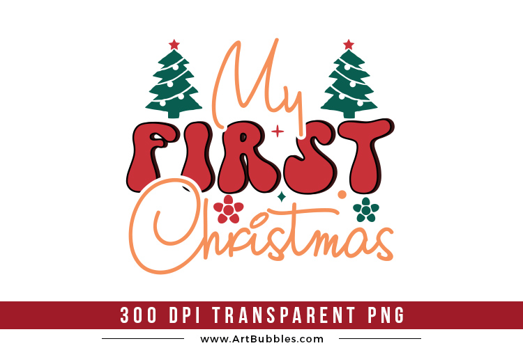 Retro Christmas Sublimation Design PNG