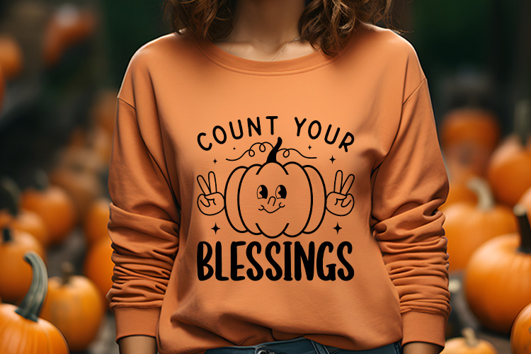 Count Your Blessings - Thanksgiving Svg Design Sweatshirt Mockup Image 2.jpg