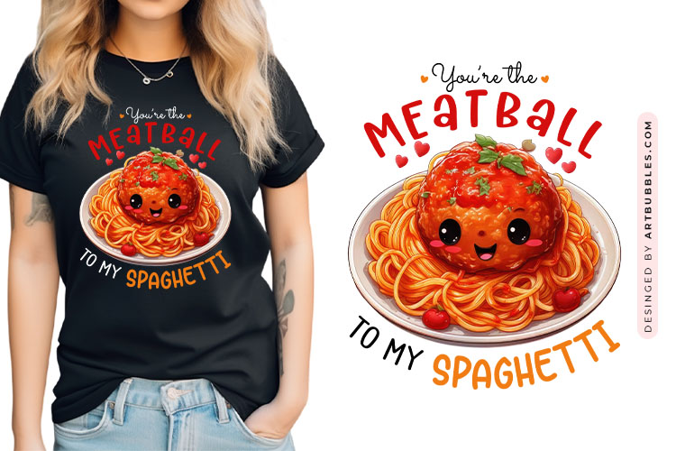 Funny Valentine Food PNG Sublimation Design