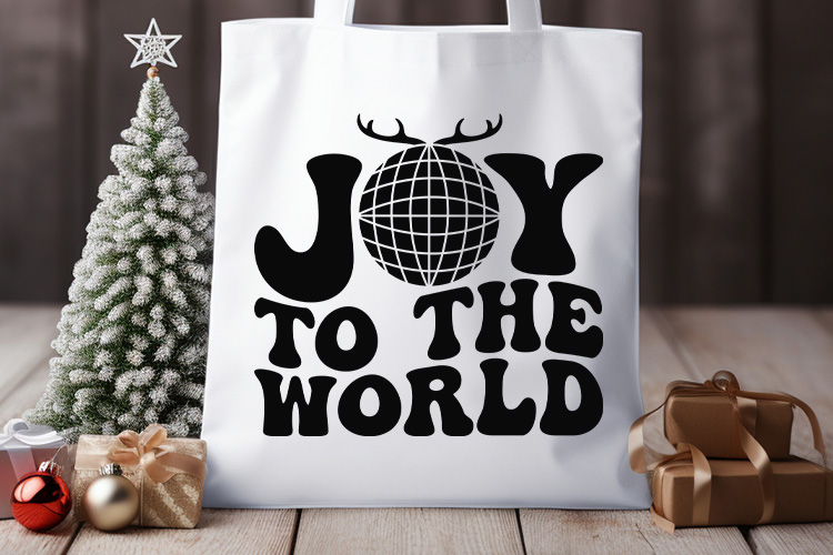 Joy to the World - Christmas SVG Cut File Tote Bag Mockup Image.jpg
