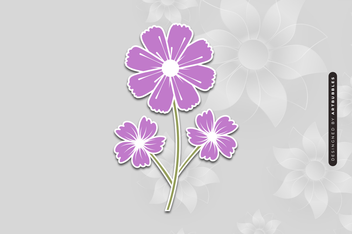 Cosmos Flower Laser SVG Cut File Image 2.jpg