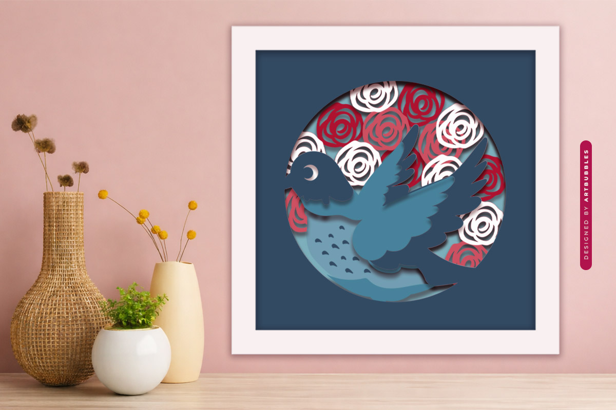 Love Bird Valentine 3D Shadow Box SVG PNG Image 4.jpg