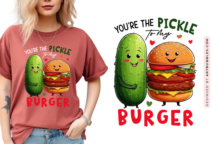 Valentine's Day Food Funny Sublimation Design
