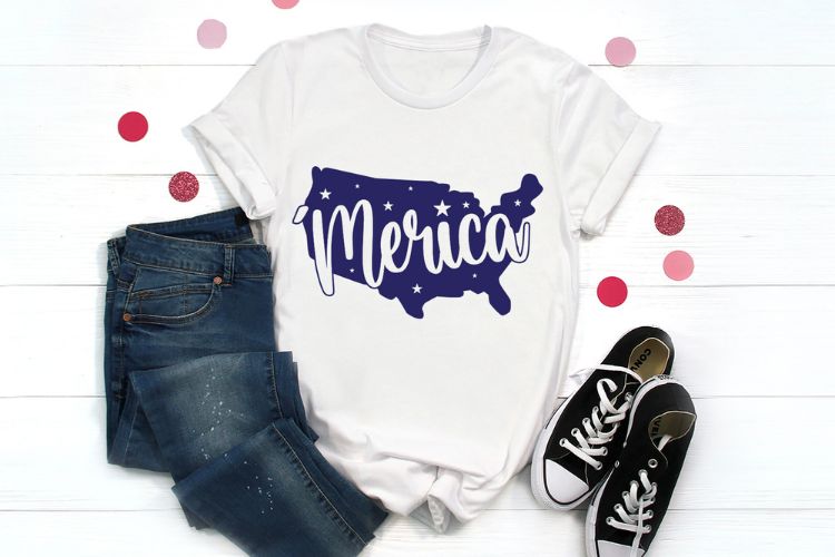 Merica - Fourth of July SVG Vector Tshirt Mockup Image.jpg